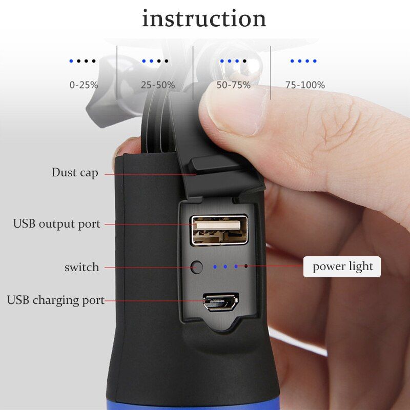 Camra Rechargeable 5200mAh, monopode avec poigne, batterie... - 2