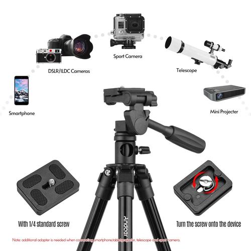 Support Projecteur Trépied Caméra Caméscopes Numériques Hauteur Réglable  Rotatif pour Cinéma Bureau avec Vis de Filetage