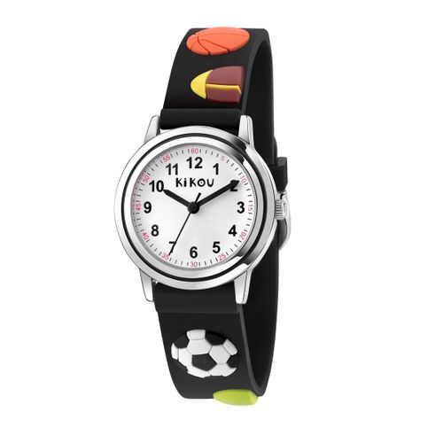 Montre Enfant Kikou Hobby En Silicone Noir