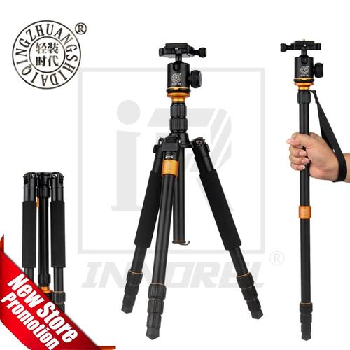 trépied Portable en alliage d'aluminium QZSD Q999S, Kit de photographie professionnelle, monopode, tête sphérique pour appareil photo DSLR de voyage