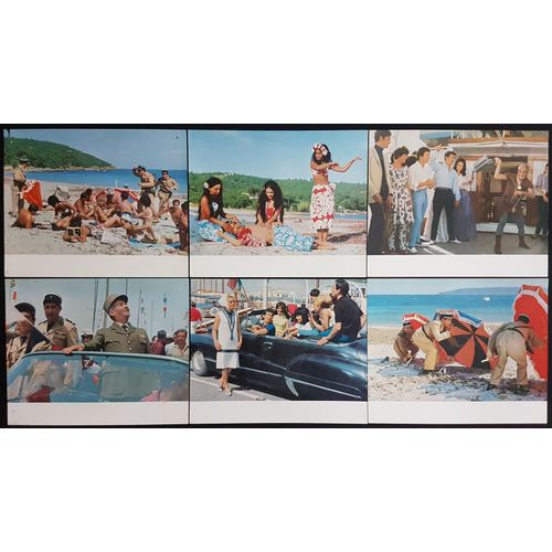 Le Gendarme De Saint-Tropez : Jeu De 6 Photos D'exploitation De Cinéma - Chaque Petite Affiche Format 24,5x30 Cm - Film 1964 De Jean Girault Avec Louis De Funés, Geneviève Grad, Michel Galabru