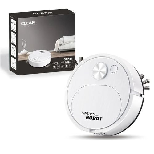 Robot aspirateur intelligent sans fil 3 en 1,2023 Pa,balayage de livres,balayage de sol,maison,bureau,USB,1500 - Type white