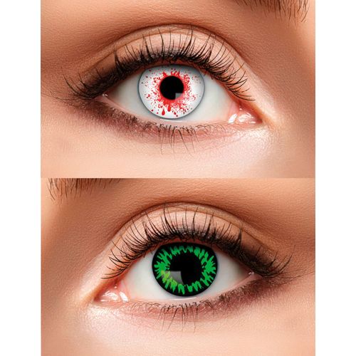 Lentilles De Contact Sans Correction Duo Sanglant Et Vert Adulte
