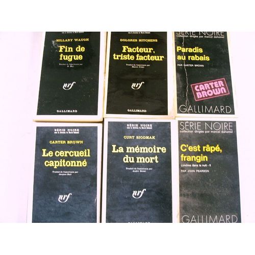 Série Noire Lot 6 Livres Années 70 Édit Gallimard