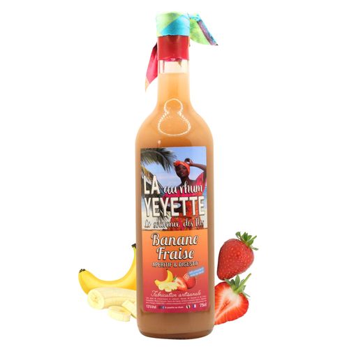 Punch Banane Fraise 12% Vol. 75 Cl - La Yeyette Au Rhum