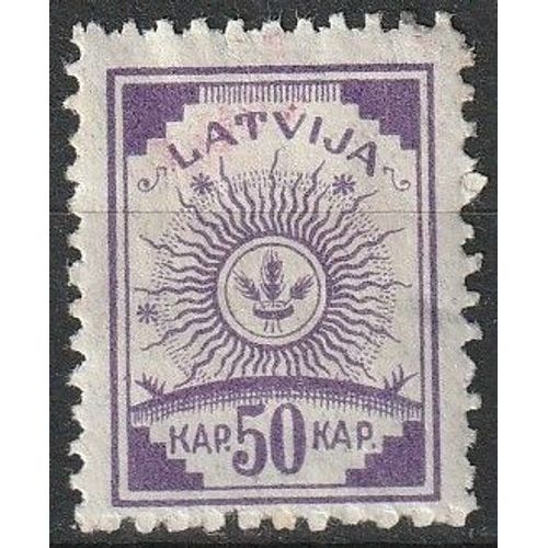 Timbre Lettonie Neuf Avec Charnière 1920 "Les Oreilles Au Soleil" N°23a