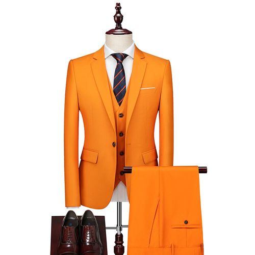 Costume Homme 3 Pièces Uni De Slim Fit Grande Vêtements Masculin Xh573