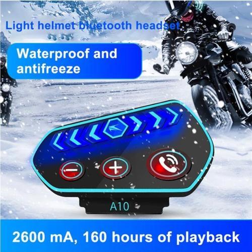 Casque De Moto Bluetooth 5.0 A10, Nouveau, Nations Mains De Deux, Annuaire Des Années Mains Libres, Batterie Étanche De Grande Capacité