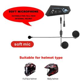 Écouteur Bluetooth 5.0 pour casque de moto, kit d'appel mains