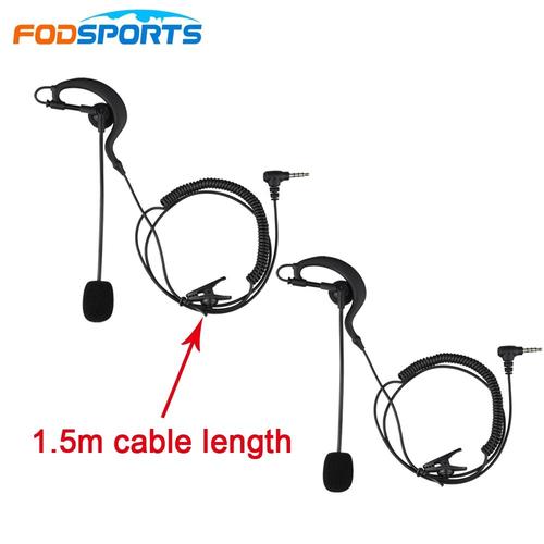 2pcs Fodsports 3.5mm Arbitre Oreille Oreille Écouteur Hd Stéréo Sound Haut-Parleurs Appliquer À V6 V4 Fx4 Pro Intercom Moto Casque Casque