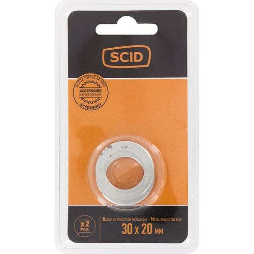 2 Bagues de réduction métal pour lame de scie circulaire SCID - 30 x 20 mm