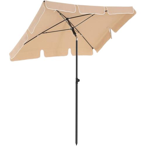 Parasol De Balcon Rectangulaire 2 X 1 25 M Protection Upf 50 Ombrelle Toile Avec Revêtement Sac De Transport Terrasse Jardin Sans Socle Taupe Helloshop26 12_0000800