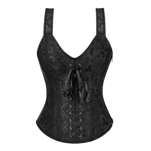 Corset Steampunk Avec Bonnet,Lingerie Avec Fermeture Éclair,Bretelles Latérales,Bustier D'entraînement De Taille,Grande Taille