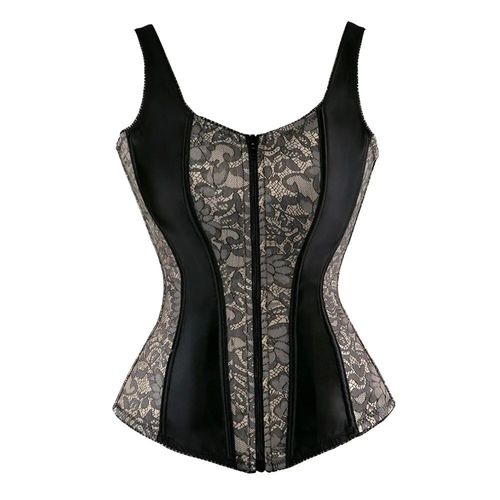 Corset Steampunk Avec Bonnet,Lingerie Avec Fermeture Éclair,Bretelles Latérales,Bustier D'entraînement De Taille,Grande Taille