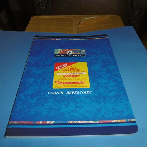 Cahier Et Repertoire 140 Pages 17x22 Cm Couverture Bleu Super Conquerant 81495