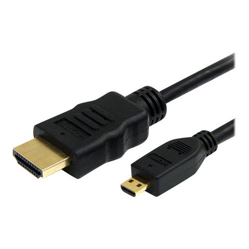 StarTech.com Câble HDMI haute vitesse avec Ethernet 1 m - HDMI vers HDMI Micro - M/M - Câble HDMI avec Ethernet - HDMI mâle pour 19 pin micro HDMI Type D mâle - 1 m - noir