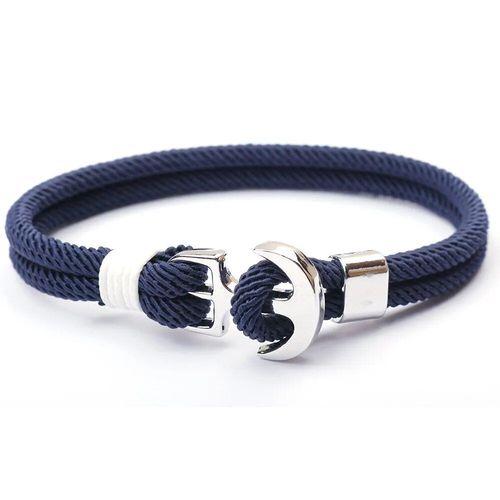 Bracelets Ancre En Queue De Baleine Pour Hommes Et Femmes,Multicouches,Breloque,Corde,Chaîne,Style Marin,Crochet De Sport Enroulé En Métal