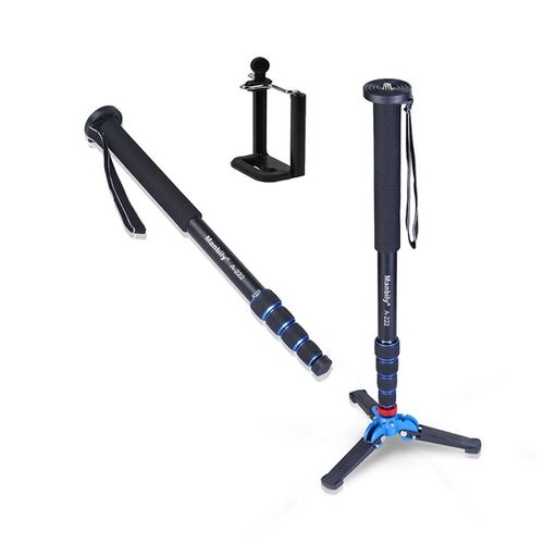 A222 avec M1 - trépied de Base en aluminium, 1650mm, monopode pour appareil photo, verrouillage à bascule, avec 3 pieds, pour DSLR DV
