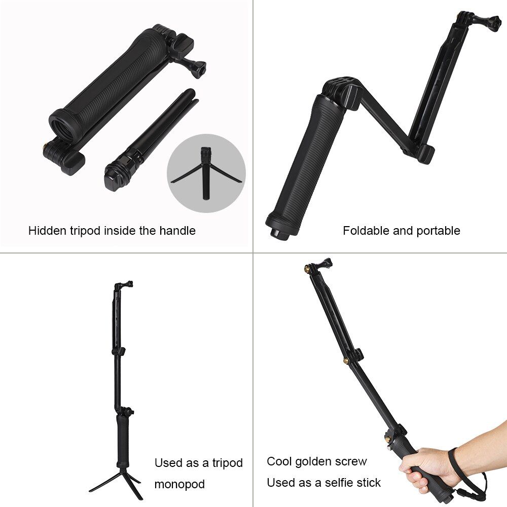 modle B - Trpied  poigne  3 voies pour Gopro 9 8 7 6 5 ... - 4