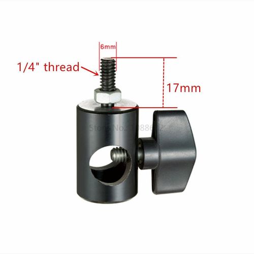 Le noir - support de trépied pour lampe, convertisseur à tête plate, adaptateur à vis 1/4 pour moniteur, Flash, accessoires de photographie