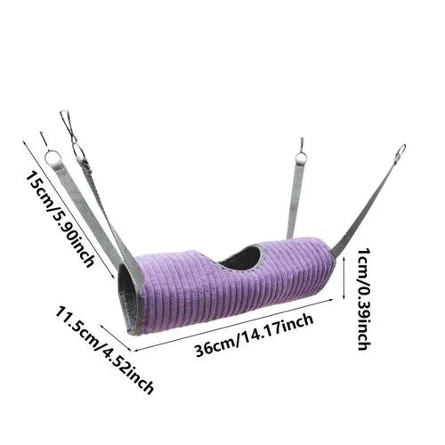 Hamac Pour Rats Double Optique,Lit En Peluche Chaud Pour Hamster,Nid De Maison,Sac De Couchage,Lits Face Tree,Cochon D'inde - Type Purple