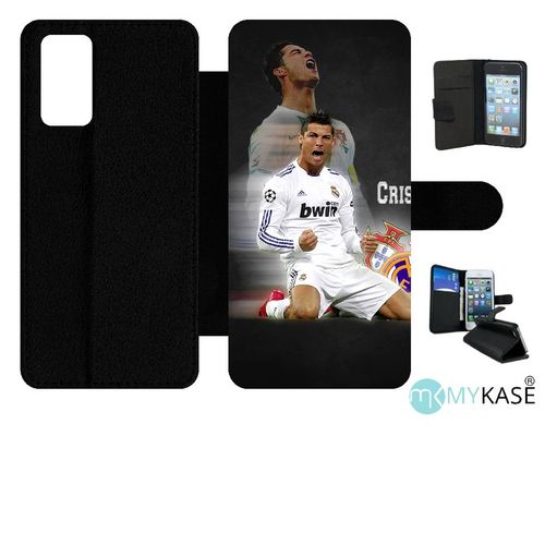 Etui À Rabat Pour Galaxy Note20 5g - Christiano Ronaldo - Simili-Cuir - Noir