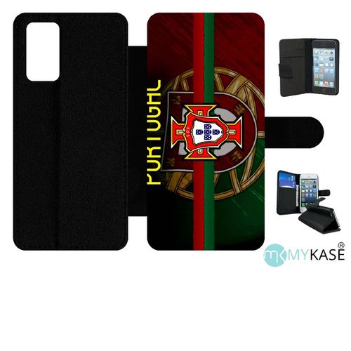 Etui À Rabat Pour Galaxy Note20 5g - Portugal Design One - Simili-Cuir - Noir