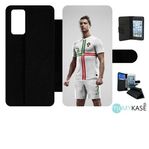 Etui À Rabat Pour Galaxy Note20 5g - Christiano Ronaldo Selecao Portugal - Simili-Cuir - Noir
