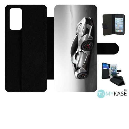Etui À Rabat Pour Galaxy Note20 5g - Voiture Sport Prototype - Simili-Cuir - Noir
