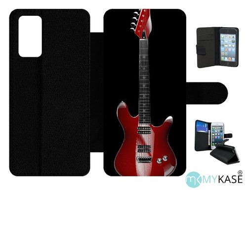 Etui À Rabat Pour Galaxy Note20 5g - Guitare Red - Simili-Cuir - Noir
