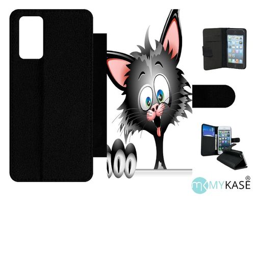 Etui À Rabat Pour Galaxy Note20 5g - Chat Noir 2 - Simili-Cuir - Noir