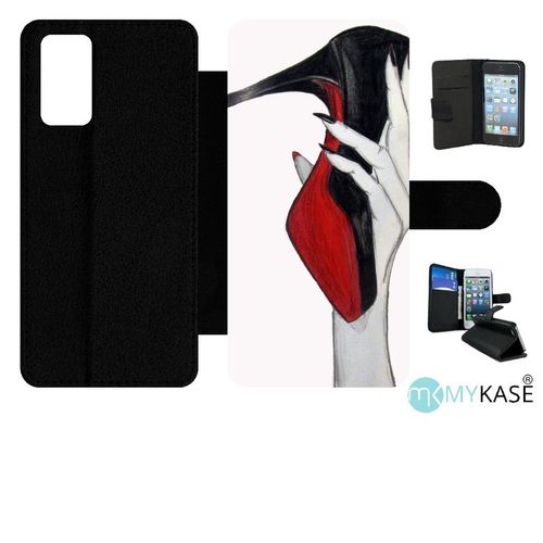 Etui À Rabat Pour Galaxy Note20 5g - Escarpins Rouge Et Noir - Simili-Cuir - Noir