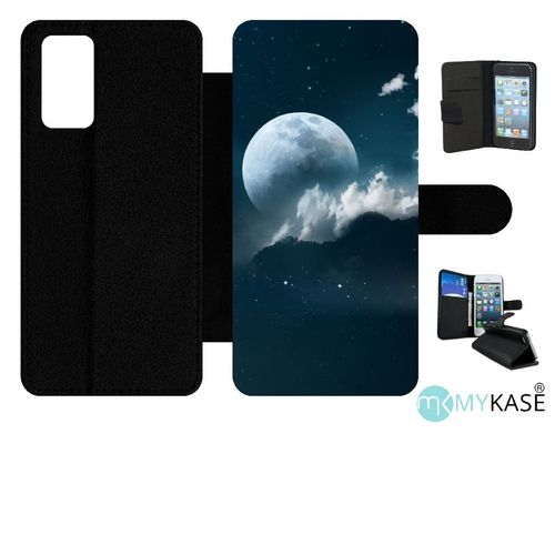 Etui À Rabat Pour Galaxy Note20 5g - Pleine Lune - Simili-Cuir - Noir