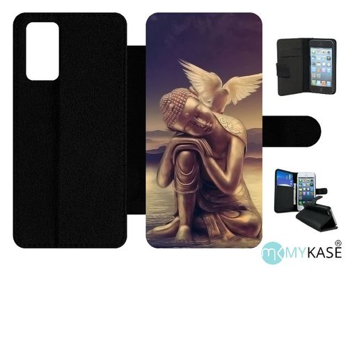 Etui À Rabat Pour Galaxy Note20 5g - Buddha - Simili-Cuir - Noir