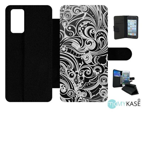 Etui À Rabat Pour Galaxy Note20 5g - Baroque - Simili-Cuir - Noir