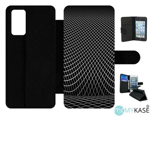 Etui À Rabat Pour Galaxy Note20 5g - Black Squarred - Simili-Cuir - Noir