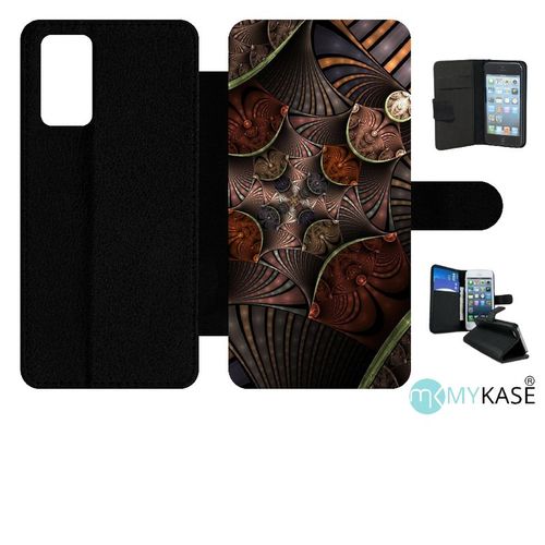 Etui À Rabat Pour Galaxy Note20 5g - Metallic - Simili-Cuir - Noir