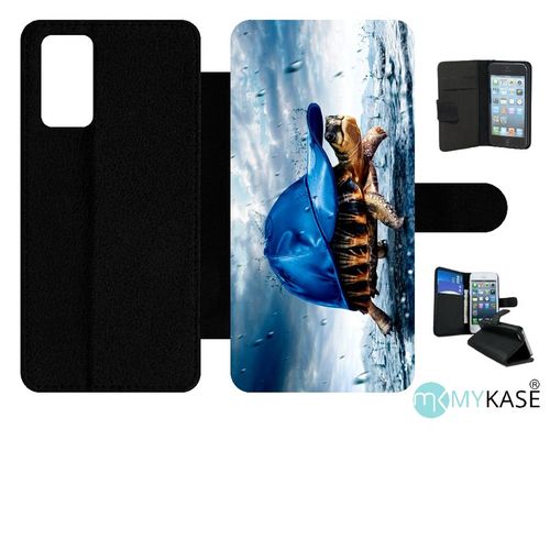 Etui À Rabat Pour Galaxy Note20 5g - Tortue Baseball - Simili-Cuir - Noir