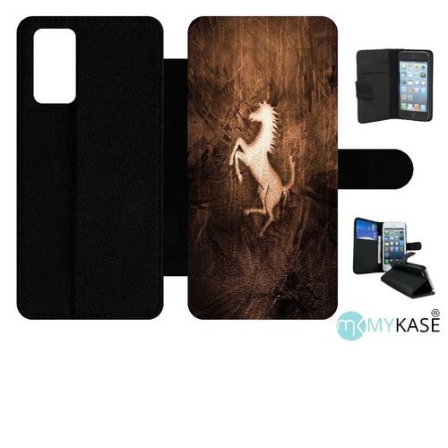 Etui À Rabat Pour Galaxy Note20 5g - Cheval - Simili-Cuir - Noir