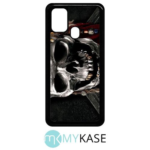 Coque Pour Galaxy M31 Prime - Tête De Pirate - Noir