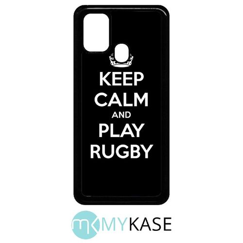 Coque Pour Galaxy M31 Prime - Keep Calm And Play Rugby - Noir