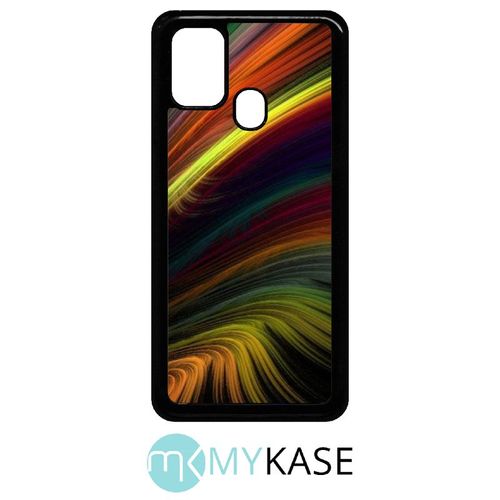 Coque Pour Galaxy M31 Prime - Colorfull Arc En Ciel - Noir