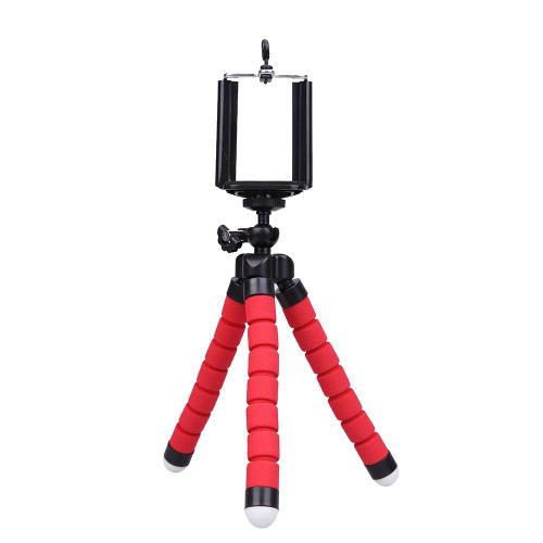 rouge - Mini support de trépied extensible en éponge Flexible, bâton de Selfie pour appareil photo de téléphone portable avec téléphone