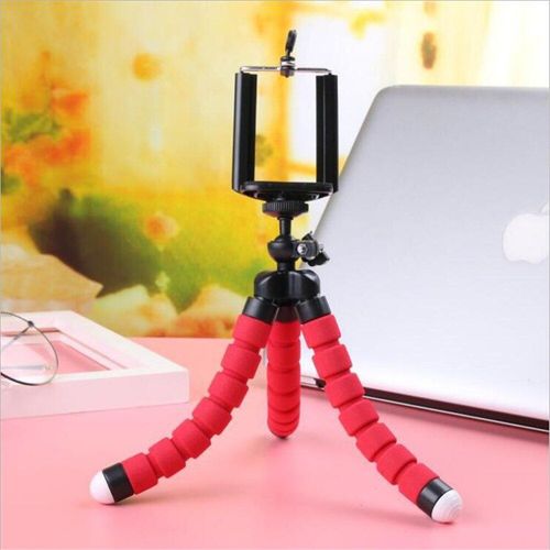 rouge - Support d'agrafe de trépied de FGHGF support pour téléphone Mobile support Flexible de support de trépied d'éponge de pieuvre Mini Flexible pour l'appareil-photo