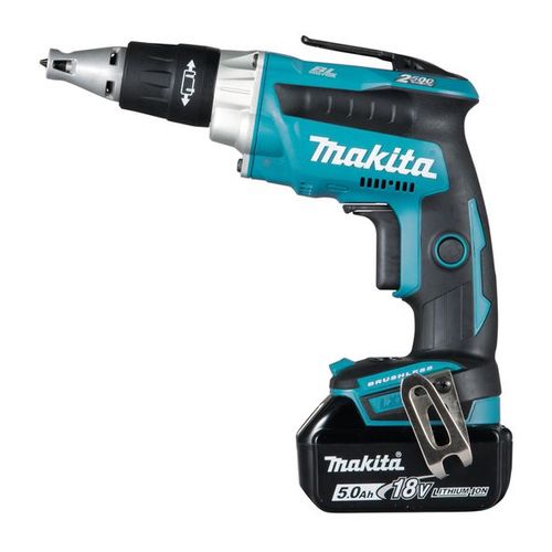 Visseuse plaque de plâtre - MAKITA - 18V 5.0 Ah - 1 Chargeur 2 Batteries 1 Coffret Makpac - DFS250RTJ