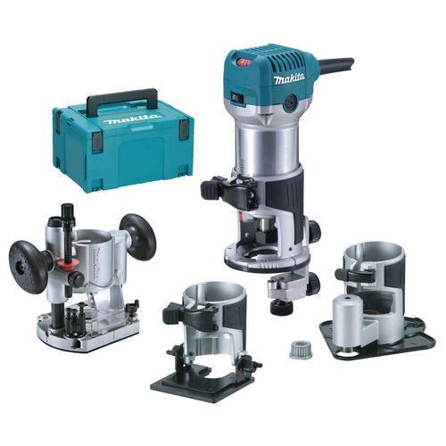 MAKITA Affleureuse-defonceuse multifonction - 710 W Plongee 0 a 35 mm - RT07000CX3J