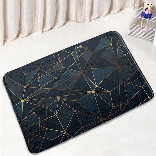 Polymères De Bain Texturés En Marbre Pour La Décoration Intérieure,Tapis Coordonnants,Tapis De Porte De Sol,Ensembles D'accessoires,Noir Et Blanc,Glouton - Type 2845h-Dd-40x60cm-15.7x23.6in
