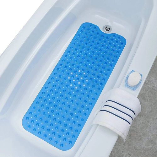 Polymères De Baignoire-Douche Antidérapants Et Extra Larges,Avec Norme D'aspiration,Lavables En Machine,Avec Vidange,100x40cm - Type Bleu Profond-100x40cm(40x16in)