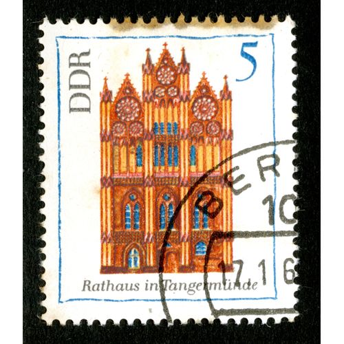 Timbre Oblitéré Ddr 5, Rathaus In Tangermünde