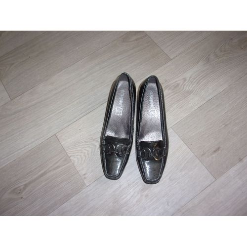 Mocassins Amarpies Gris Anthracite Vernis - 38